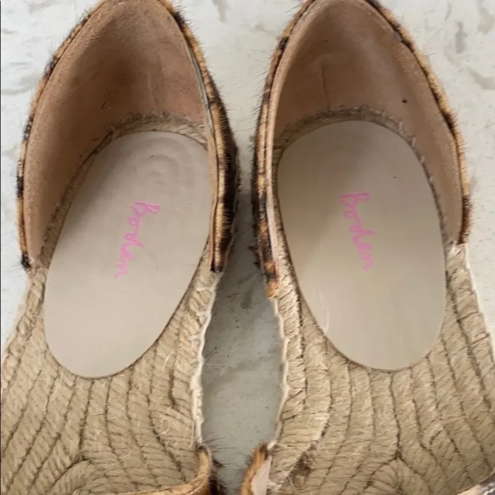 Boden‎ Animal Print Gold Toe Espadrille Like New 6
